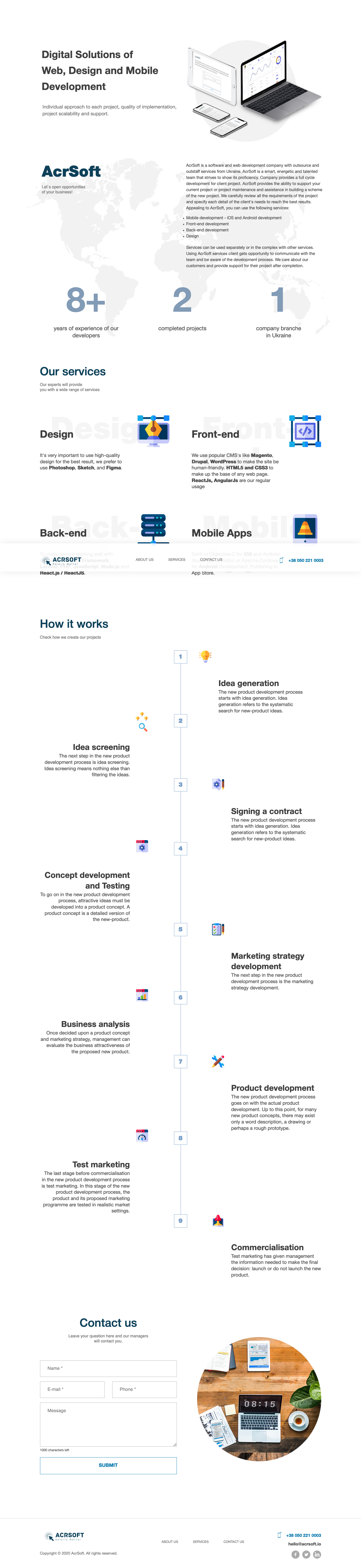 Лендинг пейдж AcrSoft Лендинг пейдж AcrSoft